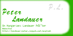 peter landauer business card